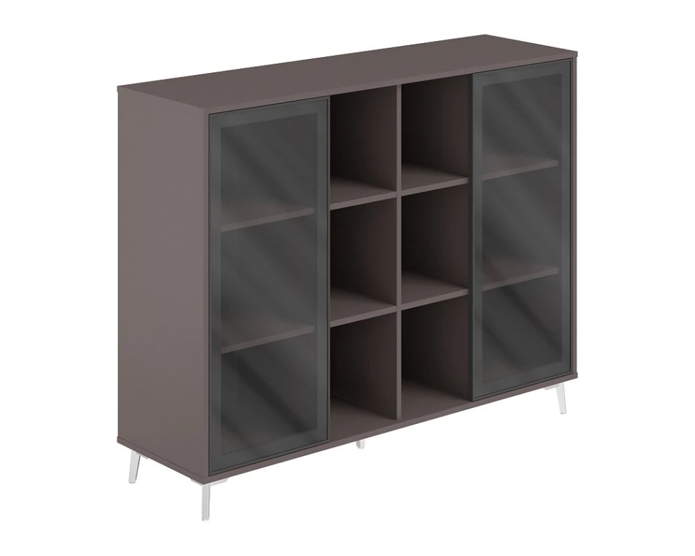 Шкаф средний с нишей (Стекло) 1516х450х1200 Sirio Вольфрам