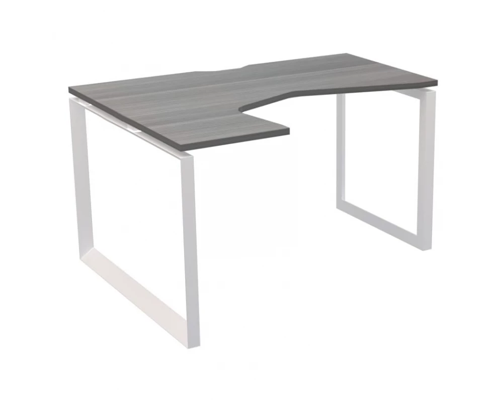 Стол эргономичный левый на металлокаркасе НТМП.О-040.ЛВ Аргентум