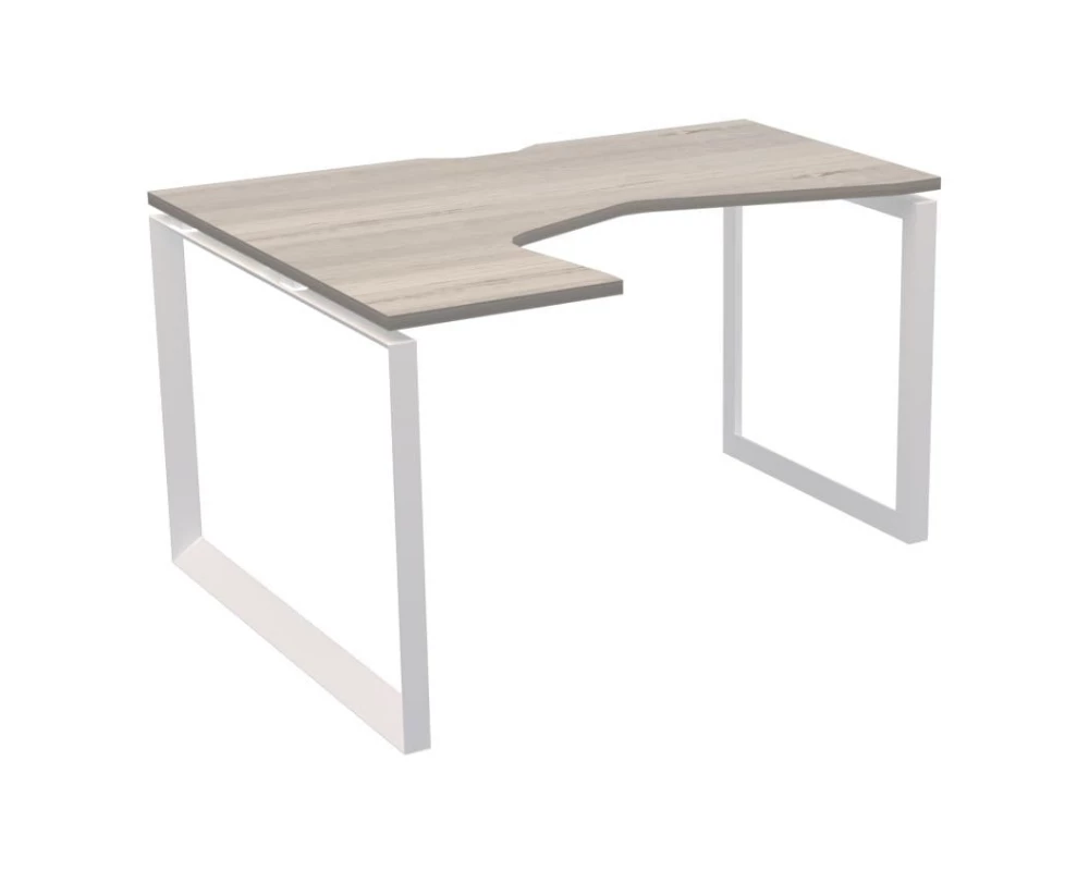 Стол эргономичный левый на металлокаркасе НТМП.О-040.ЛВ Аргентум