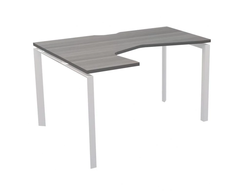 Стол эргономичный левый на металлокаркасе НТМП.П-060.ЛВ Аргентум