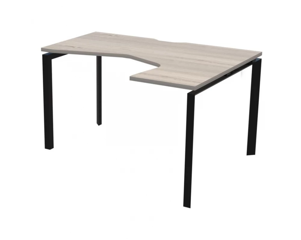 Стол эргономичный правый на металлокаркасе НТМП.П-060.ПР Аргентум