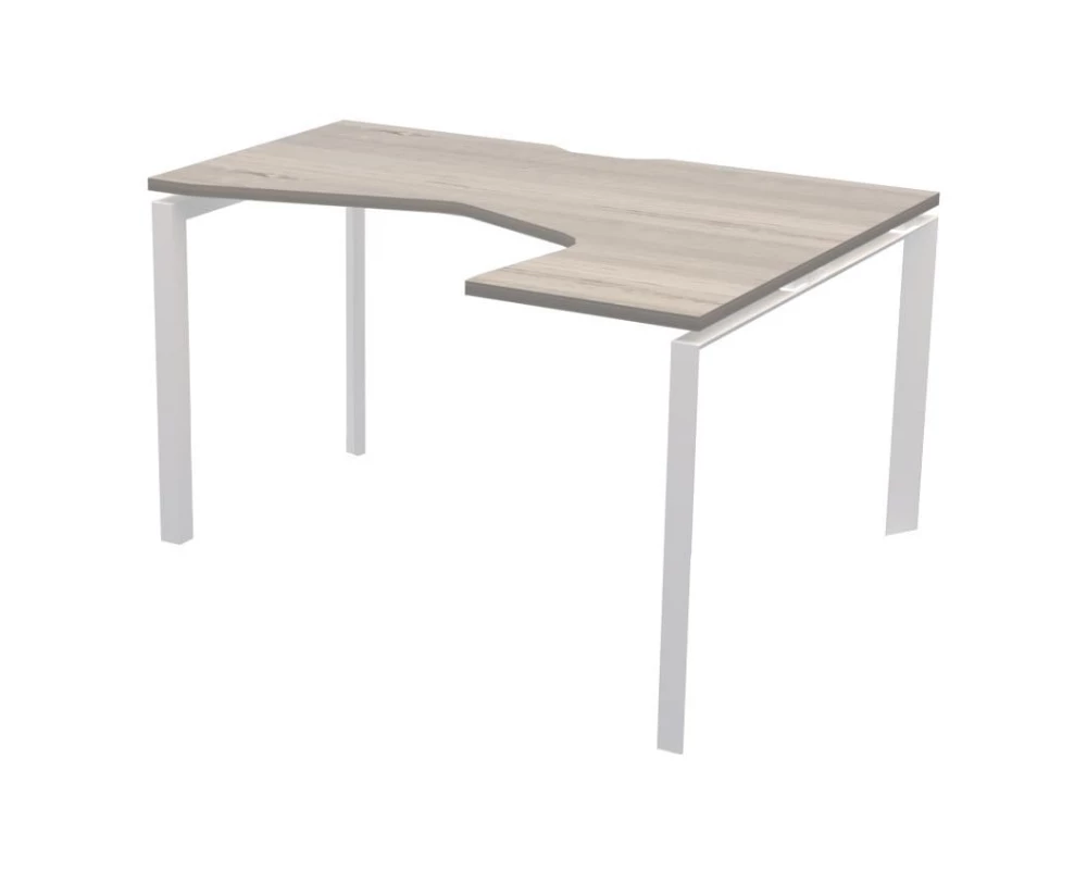 Стол эргономичный правый на металлокаркасе НТМП.П-060.ПР Аргентум