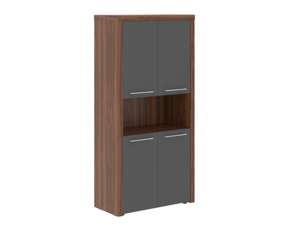Шкаф с 2-мя комплектами глухих малых дверей и топом Зенн / Zenn